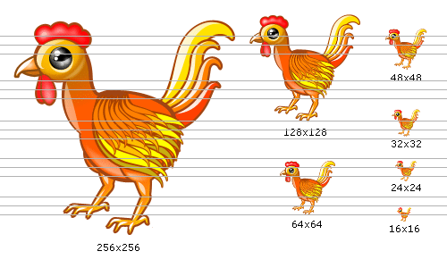 Rooster icon v1
